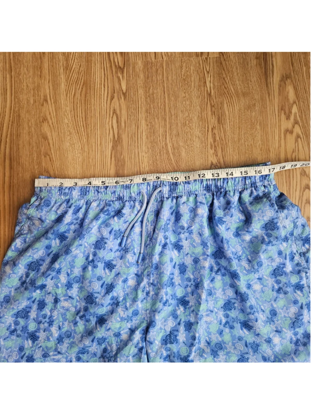 Peter Millar Seaside Collection Blue Ocean Sea Life AOP Swim Shorts Mens XXL